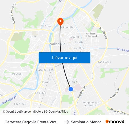 Carretera Segovia Frente Víctimas Del Terrorismo to Seminario Menor Diocesano map