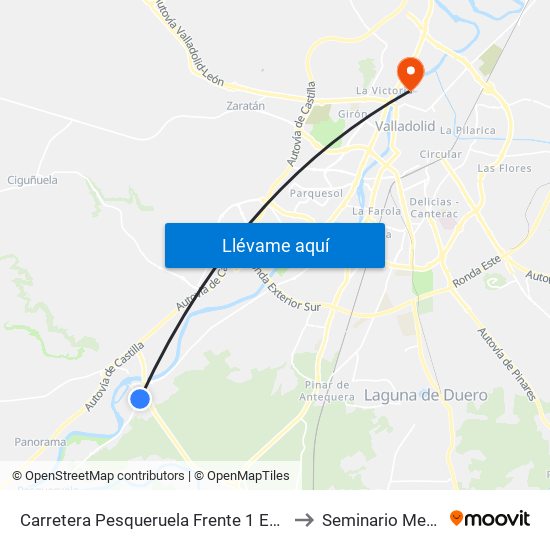Carretera Pesqueruela Frente 1 Esquina Carretera Puenteduero to Seminario Menor Diocesano map