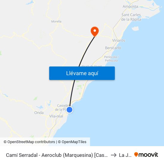 Camí Serradal - Aeroclub (Marquesina) [Castelló de La Plana] to La Jana map