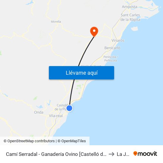 Camí Serradal - Ganadería Ovino [Castelló de La Plana] to La Jana map