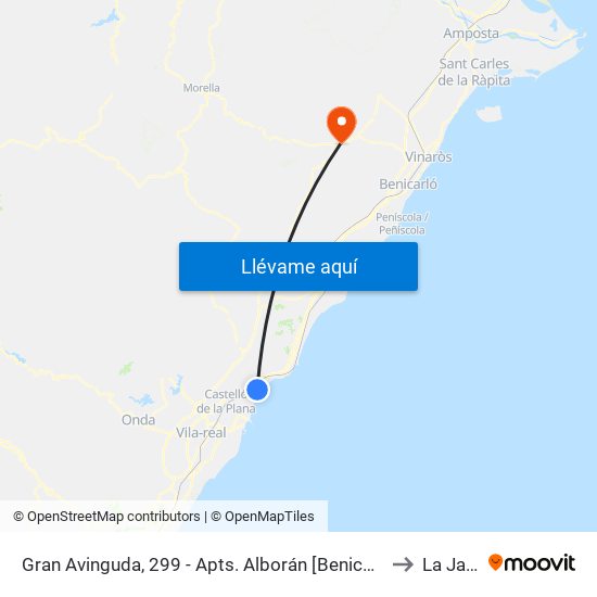 Gran Avinguda, 299 - Apts. Alborán [Benicàssim] to La Jana map