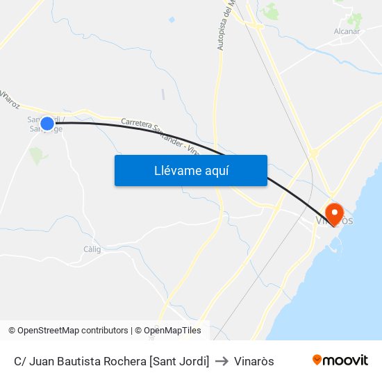 C/ Juan Bautista Rochera [Sant Jordi] to Vinaròs map