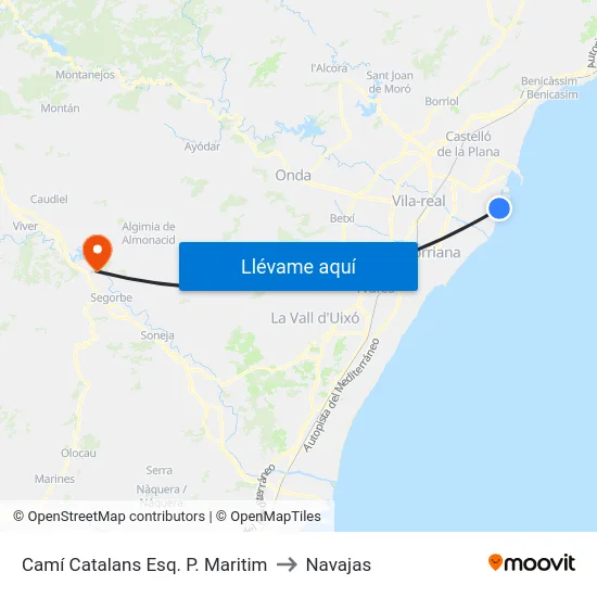 Camí Catalans Esq. P. Maritim to Navajas map