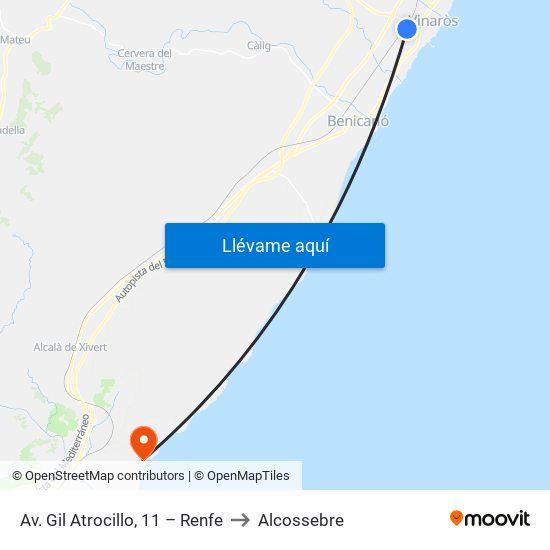 Av. Gil Atrocillo, 11 – Renfe to Alcossebre map