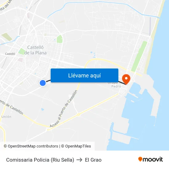 Comissaria Policia (Riu Sella) to El Grao map