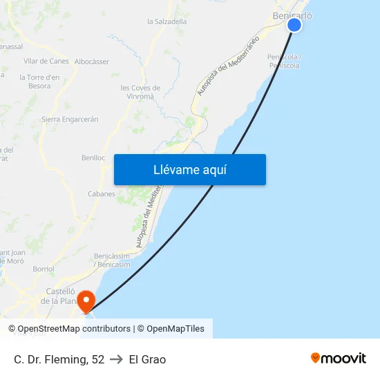 C. Dr. Fleming, 52 to El Grao map