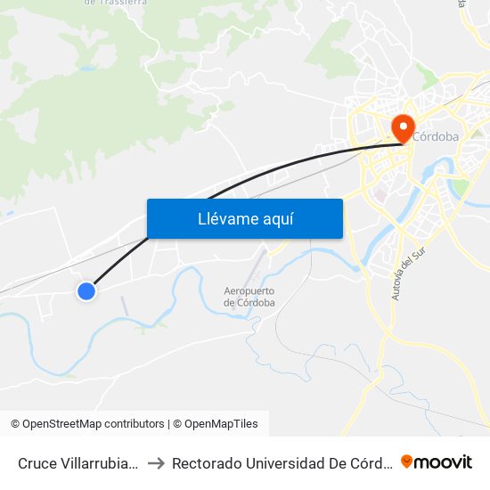 Cruce Villarrubia Dc to Rectorado Universidad De Córdoba map