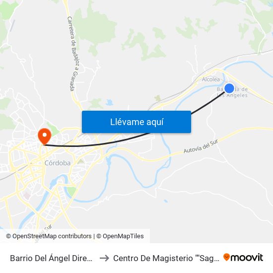 Barrio Del Ángel Dirección Prisión to Centro De Magisterio ""Sagrado Corazón"" map