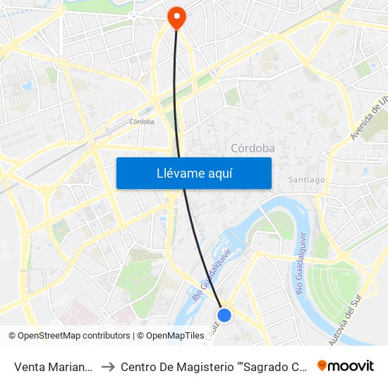 Venta Mariano Dc to Centro De Magisterio ""Sagrado Corazón"" map