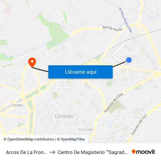 Arcos De La Frontera 2ª to Centro De Magisterio ""Sagrado Corazón"" map