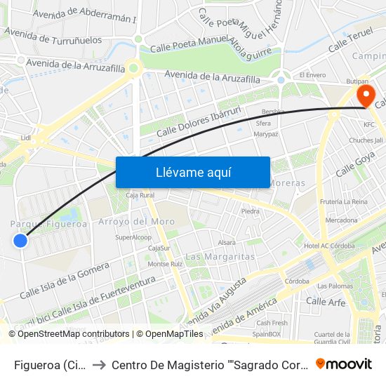 Figueroa (Cine) to Centro De Magisterio ""Sagrado Corazón"" map