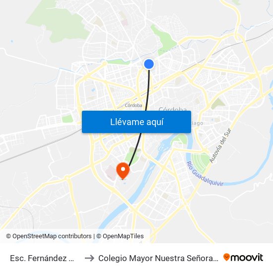 Esc. Fernández Márquez 1ª to Colegio Mayor Nuestra Señora De La Asunción map