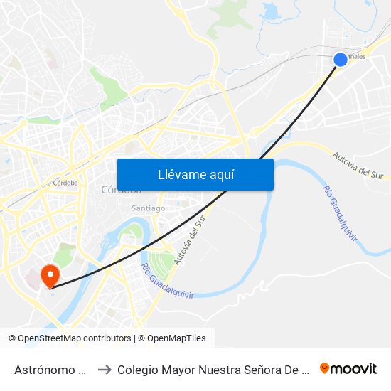 Astrónomo Kepler to Colegio Mayor Nuestra Señora De La Asunción map