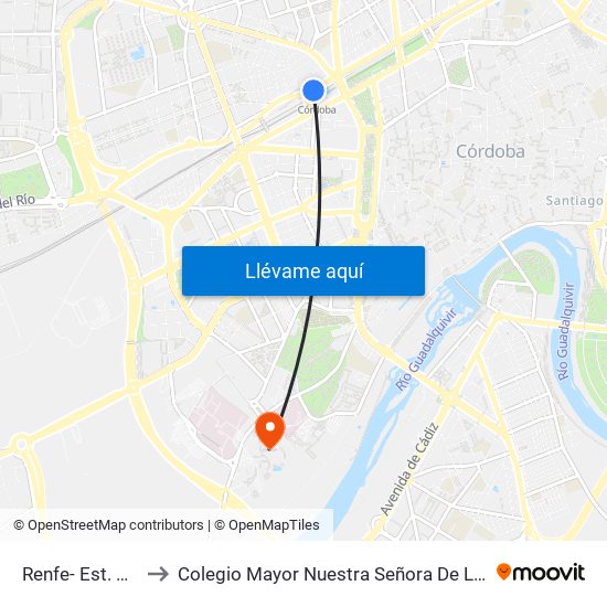 Renfe- Est. Buses to Colegio Mayor Nuestra Señora De La Asunción map