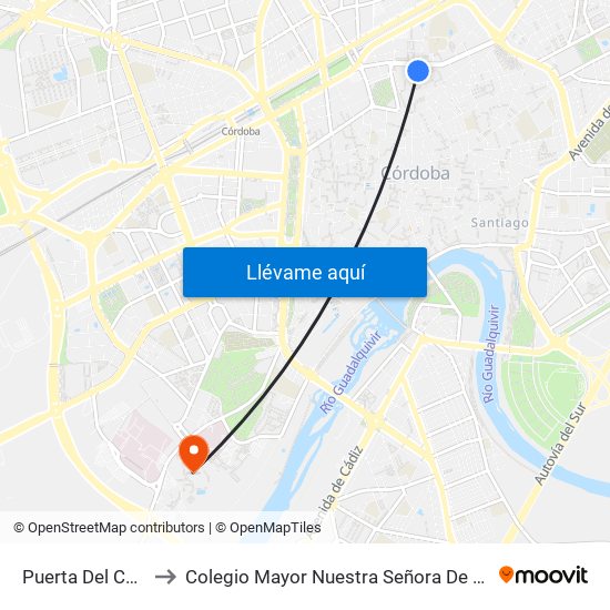 Puerta Del Colodro to Colegio Mayor Nuestra Señora De La Asunción map