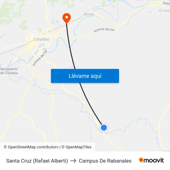 Santa Cruz (Rafael Alberti) to Campus De Rabanales map