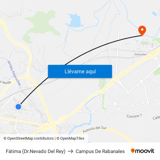 Fátima (Dr.Nevado Del Rey) to Campus De Rabanales map