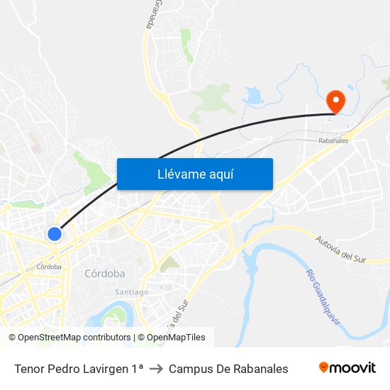 Tenor Pedro Lavirgen 1ª to Campus De Rabanales map