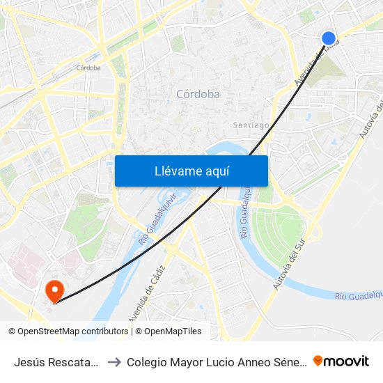 Jesús Rescatado to Colegio Mayor Lucio Anneo Séneca map