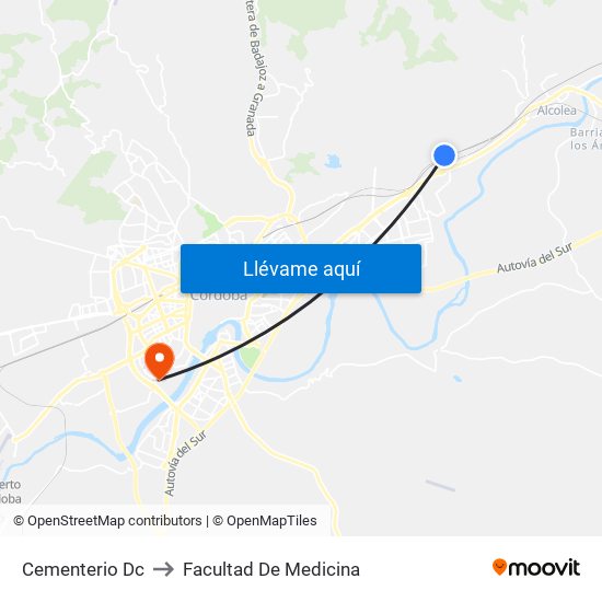 Cementerio Dc to Facultad De Medicina map