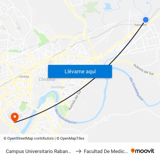 Campus Universitario Rabanales to Facultad De Medicina map