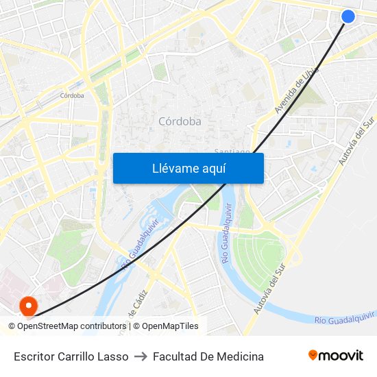 Escritor Carrillo Lasso to Facultad De Medicina map