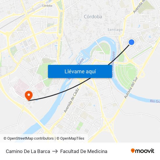 Camino De La Barca to Facultad De Medicina map