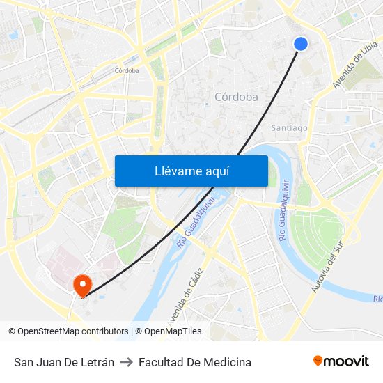 San Juan De Letrán to Facultad De Medicina map