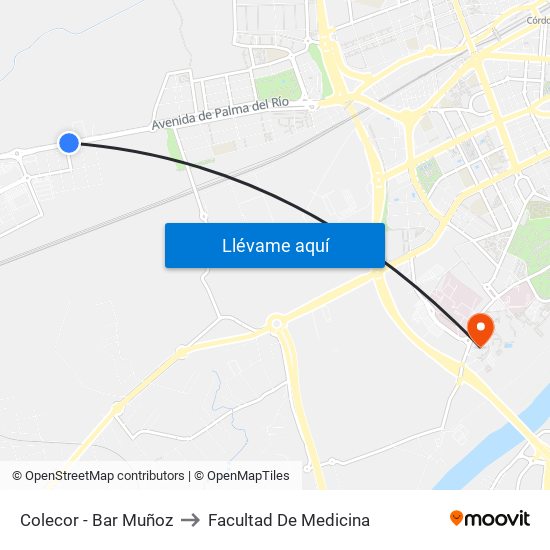 Colecor - Bar Muñoz to Facultad De Medicina map