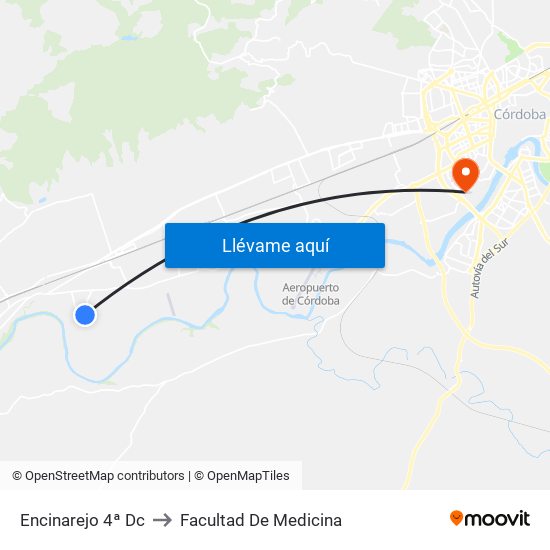 Encinarejo 4ª Dc to Facultad De Medicina map
