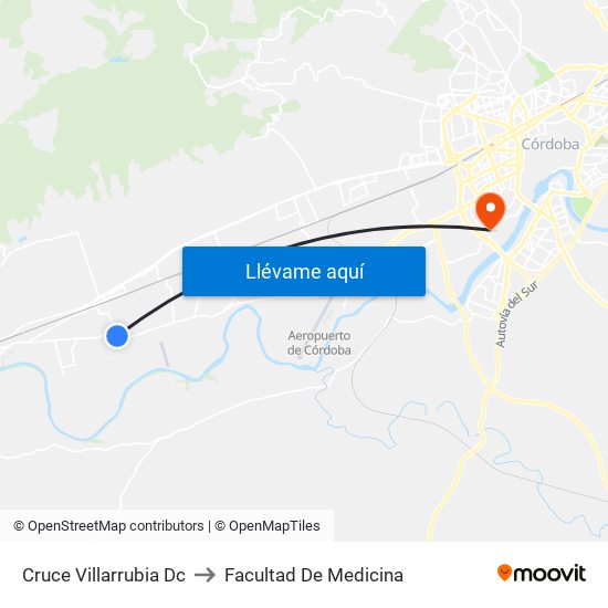 Cruce Villarrubia Dc to Facultad De Medicina map