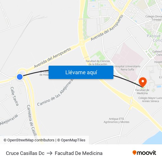 Cruce Casillas Dc to Facultad De Medicina map