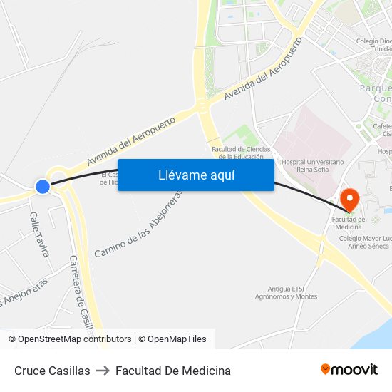 Cruce Casillas to Facultad De Medicina map