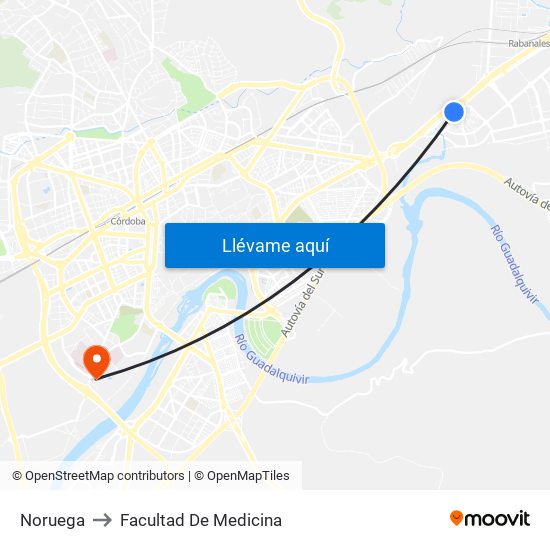 Noruega to Facultad De Medicina map