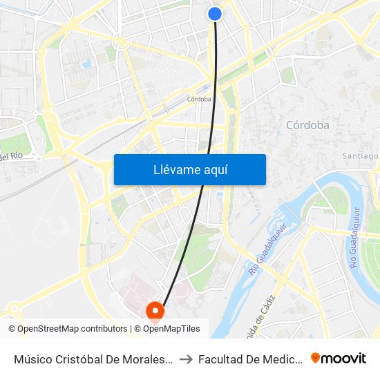 Músico Cristóbal De Morales Dc to Facultad De Medicina map