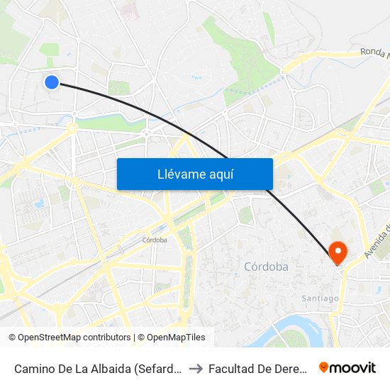 Camino De La Albaida (Sefardíes) to Facultad De Derecho map