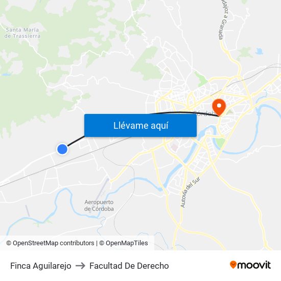 Finca Aguilarejo to Facultad De Derecho map