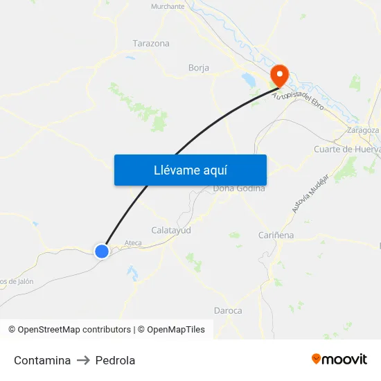Contamina to Pedrola map