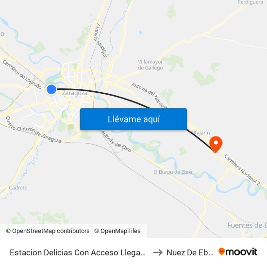 Estacion Delicias Con Acceso Llegadas to Nuez De Ebro map