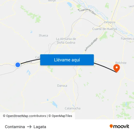 Contamina to Lagata map