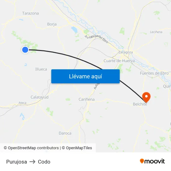 Purujosa to Codo map
