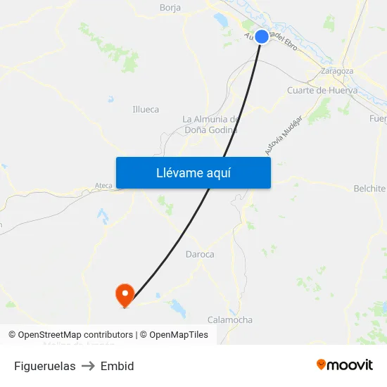 Figueruelas to Embid map