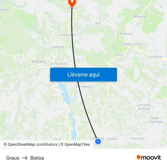 Graus to Bielsa map