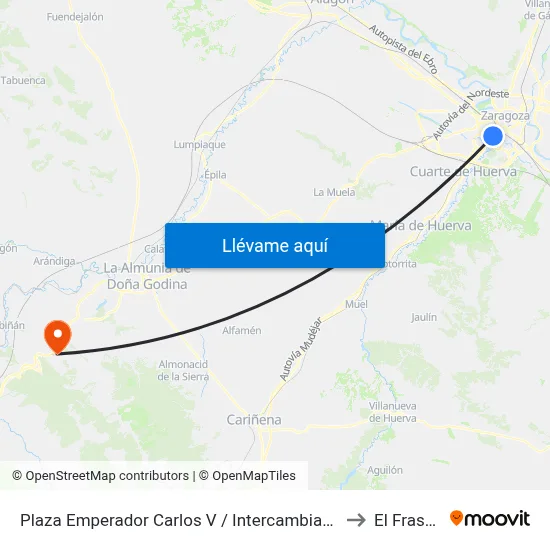Plaza Emperador Carlos V / Intercambiador to El Frasno map