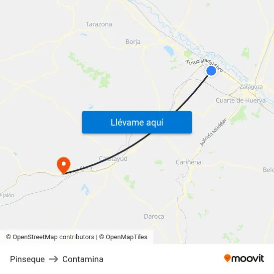 Pinseque to Contamina map