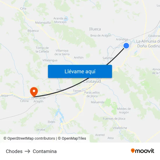 Chodes to Contamina map