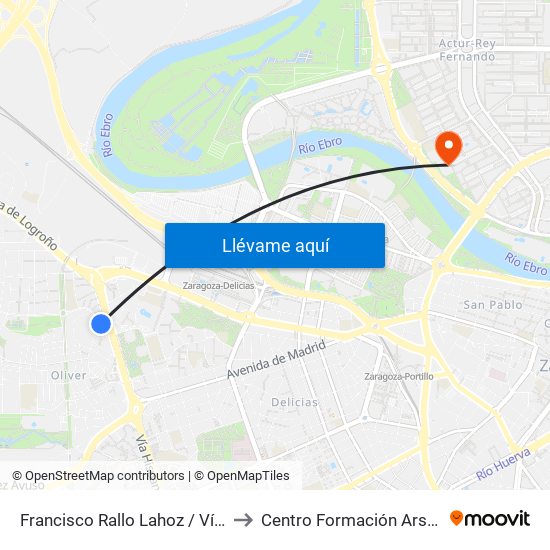 Francisco Rallo Lahoz / Vía Hispanidad to Centro Formación Arsenio Jimeno map