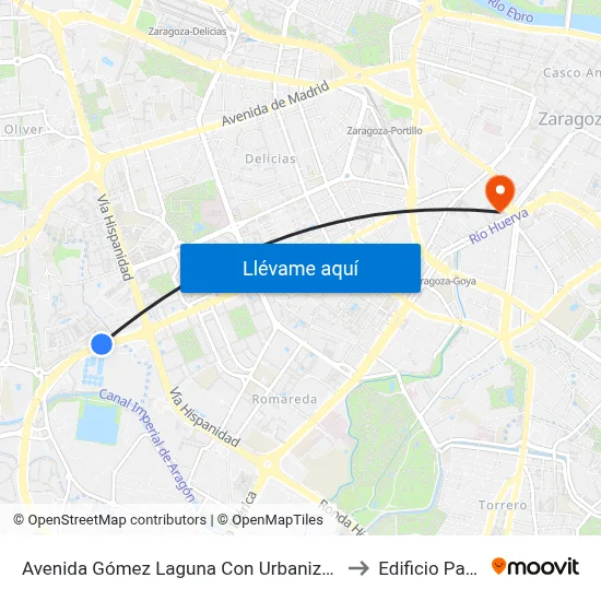 Avenida Gómez Laguna Con Urbanizacion La Floresta to Edificio Paraninfo map
