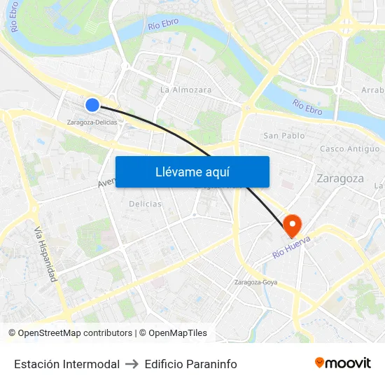 Estación Intermodal to Edificio Paraninfo map