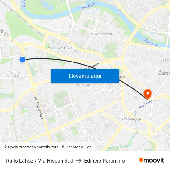 Rallo Lahoz / Vía Hispanidad to Edificio Paraninfo map